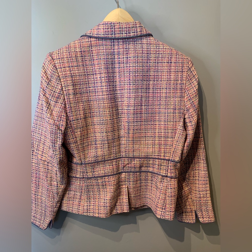 Cleo Tweed Blazer in Pink and Purple - Picture 3 of 4